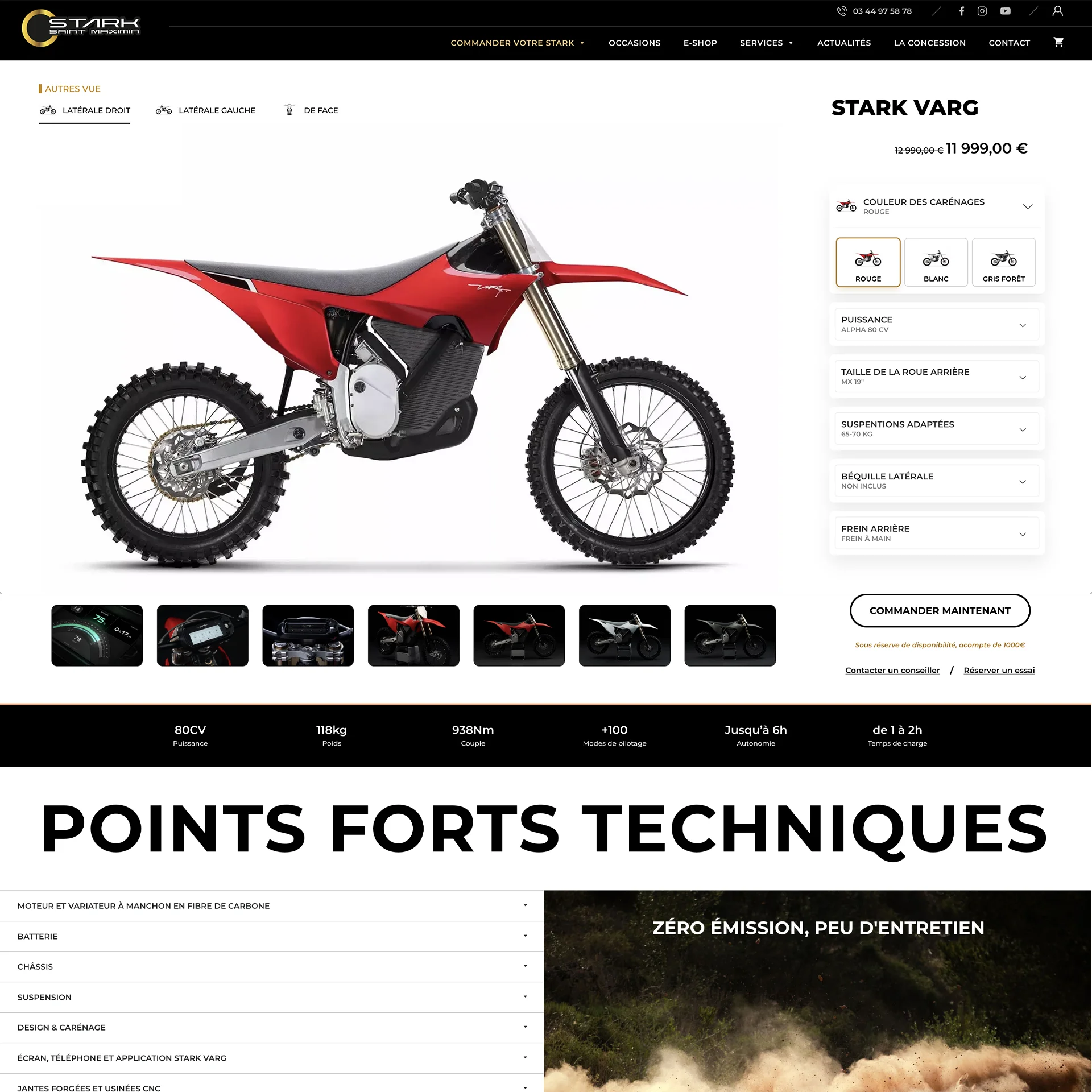 Fiche produit Stark Varg — configurateur en ligne