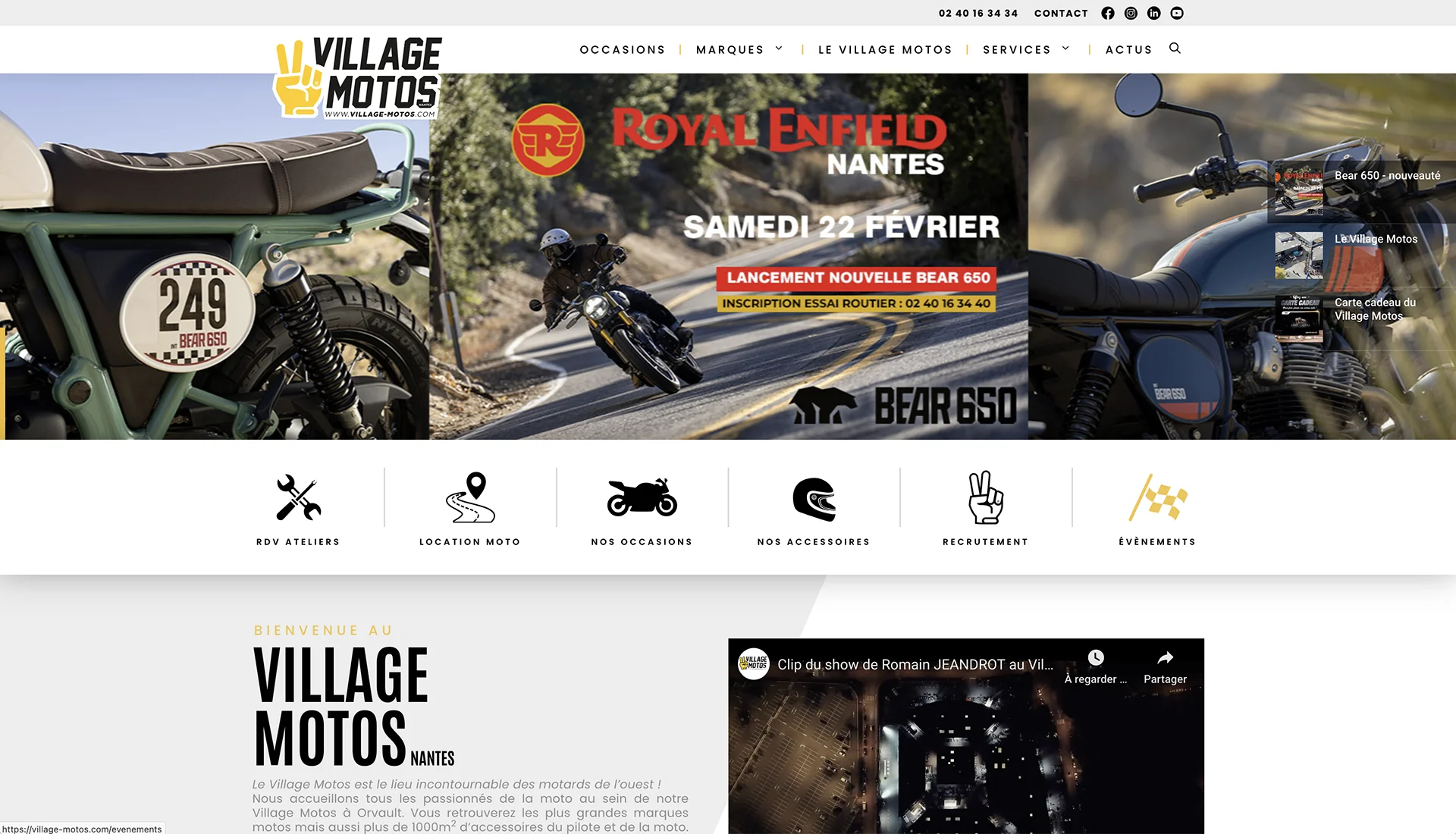 Site Village Motos — portail multi-marques