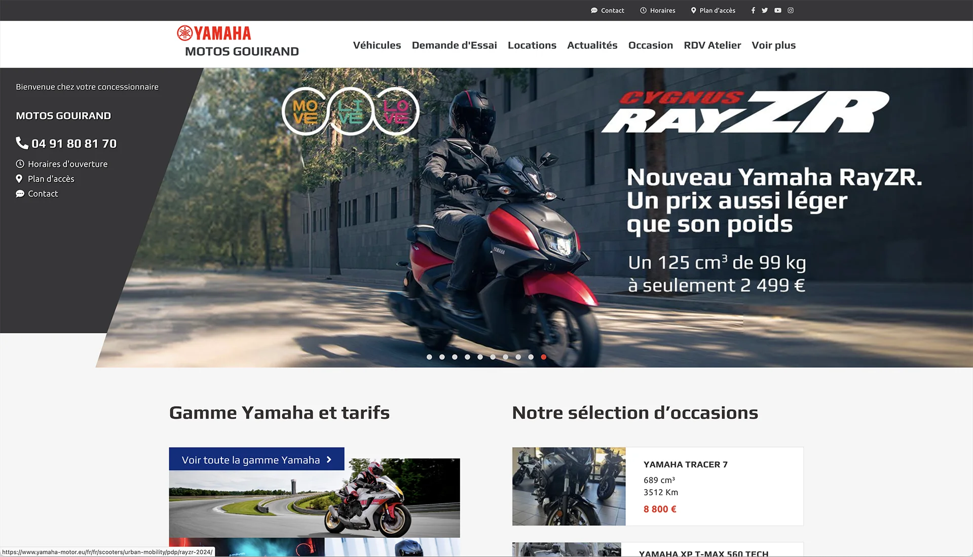 Site Motos Gouirand — concession Yamaha